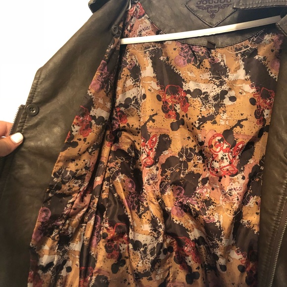 Dark brown leather blazer jacket - Picture 3 of 3